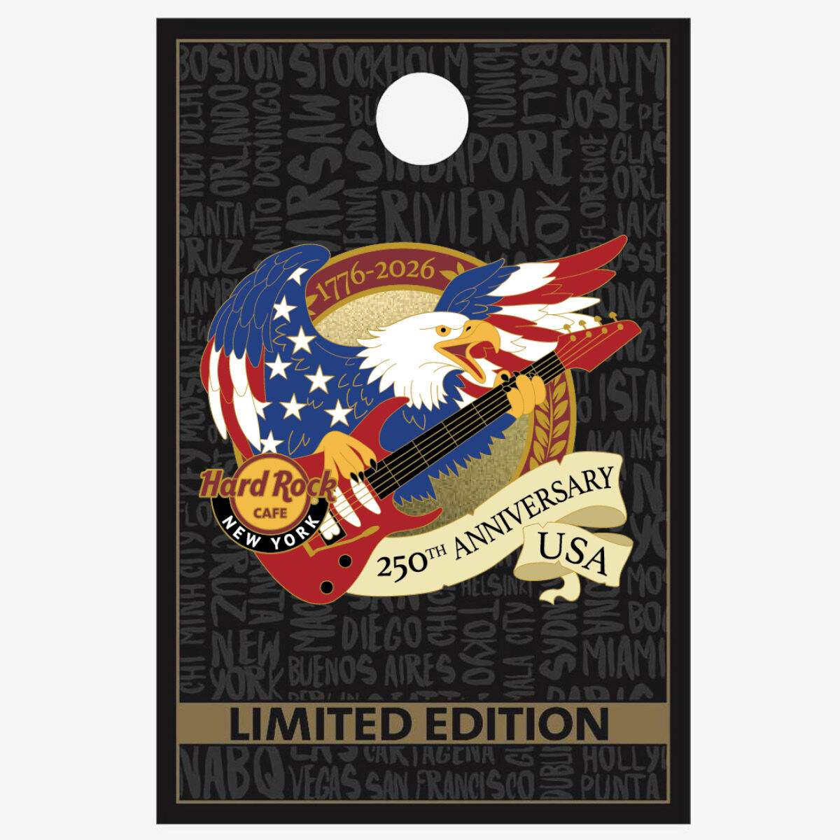 Hard Rock USA 250th Anniversary Flying Eagle Limited Edition Pin